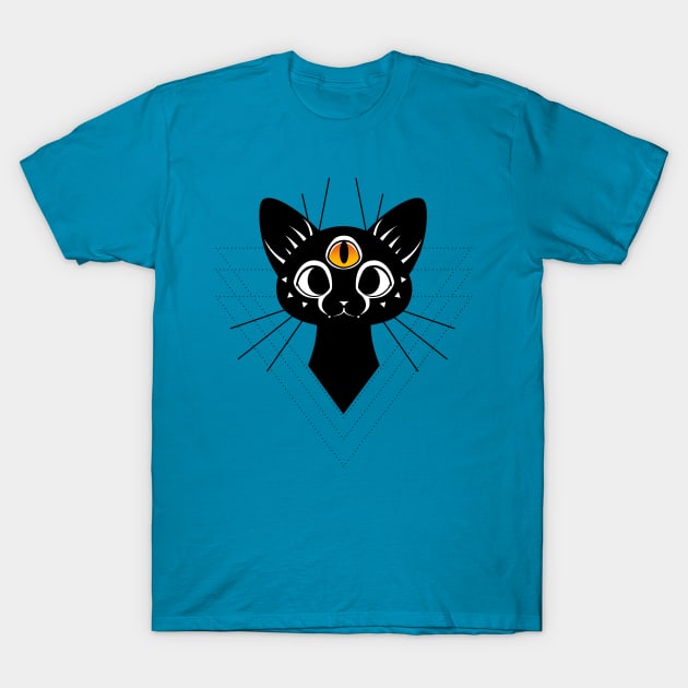 Cat Third Eye T-Shirt by AeroHail